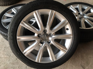 奥迪a6l18寸轮毂经典双五柱款原厂拆车正品原装245 45