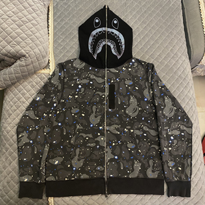 bape19ss 星空l码鲨鱼外套