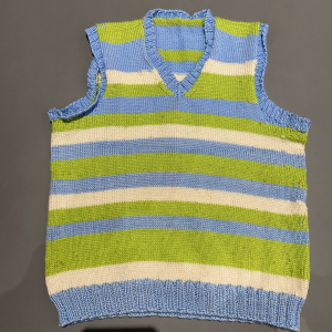 男童春秋手工针织衫毛线背心110码