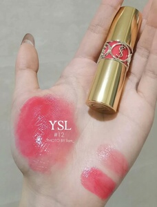 圣罗兰ysl口红12号斩男色滋润冰糖西柚色