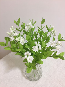 皱纹纸茉莉花成品花手工diy纸艺皱卷纸花手捧花手工课礼物褶皱