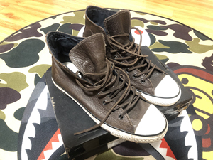 00sunjieals淘宝木记 匡威 converse jv 绝版联名羊皮帆布蜡染做旧