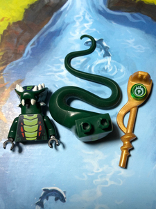 乐高lego 幻影忍者绿蛇怪 njo066含蛇仗,9新,后脑
