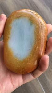 天然缅甸翡翠a货黄皮水石料原石毛料片料边角料