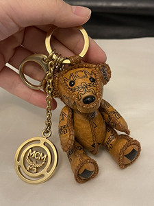 000人付款淘宝mcm全新正品粉色小熊挂件钥匙扣挂饰半仙道人_007830.