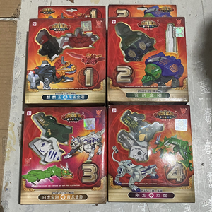 神兽金刚 小比例合体版本 孩之星正版 全套 钢龙烈虎