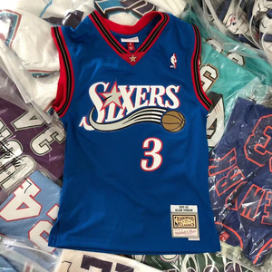 纯正品mn球衣3号阿伦·艾弗森76人队-绰号"答案"nba名