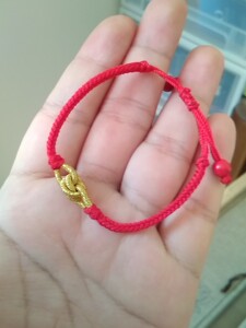纯手工编绳手绳 四方平安结 绳艺手链可调节 全新 送雅诗兰黛