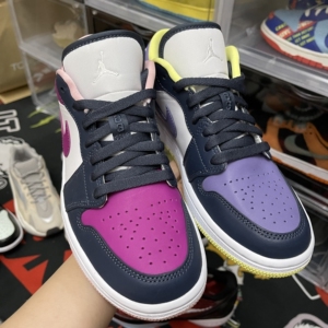 aj1 low 粉紫鸳鸯 女鞋 39码,上海001购入,非真