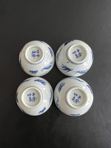 平安竹泉,青花手绘杯子,单个价,有4只,单只价格180米,满