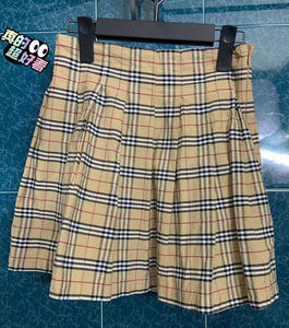 burberry巴宝莉bbr经典格子百褶裙 大童也可以穿