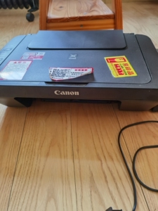 连供佳能打印机,mg2580s,放久了喷头堵了,得换墨盒,没