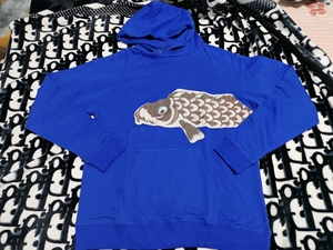 visvim/威史威姆 袋鼠兜 鲤鱼旗帽衫 宝石蓝色全新