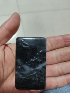 禾田籽料青花聚墨有皮色,一次没带过