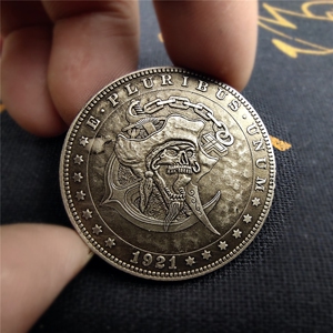 流浪币加勒比海盗银币海盗币骷髅船长硬币