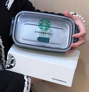 星巴克保温饭盒750ml筷子勺子