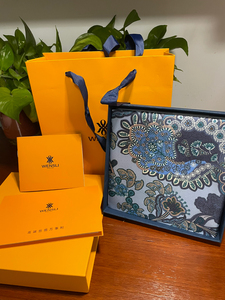 wensli万事利丝巾方巾,100%桑蚕丝,全套包装,吊牌