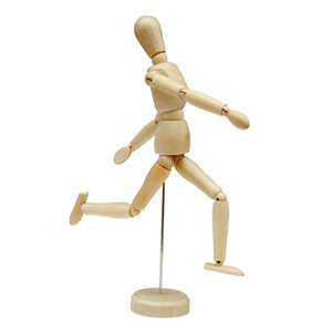 绘画人偶木偶人体模型画画小人多关节可活动素体木头玩偶桌面摆件
