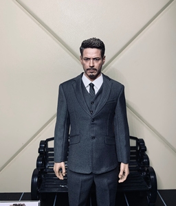 自d托尼 大本  美队 杀神 西服托尼钢铁侠1/6  可搭配