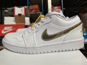 【微瑕捡漏】耐克乔丹aj1low白金篮球cz4776-100