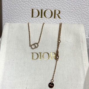 正品dior 迪奥 全新 满钻cd字母18k黄金项链 春夏必