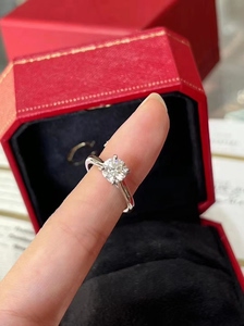 卡地亚1.10克拉大钻戒  全套盒带票, 现货美物 上手超闪