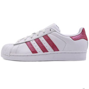 阿迪达斯 三叶草 贝壳头 红白休闲板鞋,37码,9.9成新