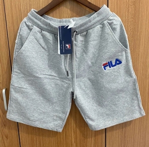 fila斐乐刺绣短裤外穿夏季宽松灰色五分裤休闲运动2022潮