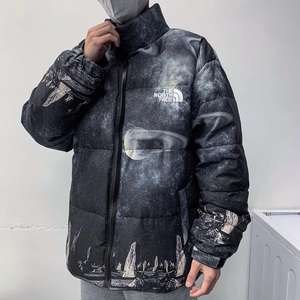 自购正品奢侈品北面浩瀚星空山峦之满天星休闲羽绒服中长款潮男必
