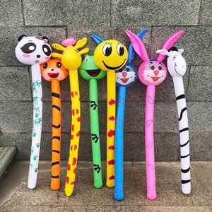 pvc儿童充气长棒长颈鹿气球棒吹气兔子棒棒玩具地摊卡通动物充气