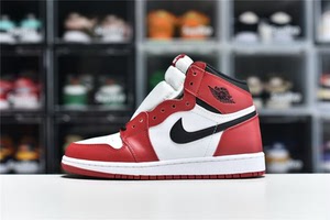 正品乔丹1 耐克 aj1火焰白红high高帮篮球男女鞋休闲鞋575441-101