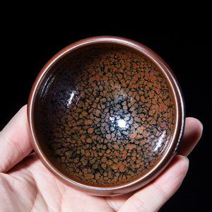 2个一元起拍 曹斌 红鹧鸪斑圆口盏  口径8.5cm建阳建盏 90%相似