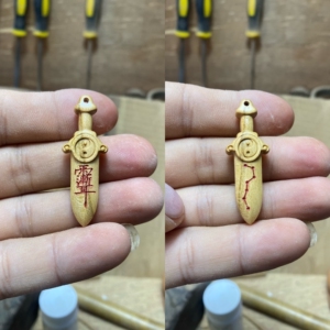 002人付款淘宝手工制作桃木小宝剑.