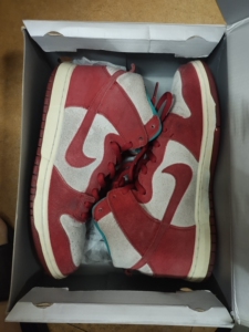 nike sb dunk high 火烈鸟 灰红 45码