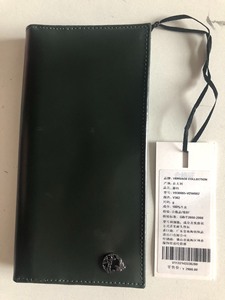 范思哲正品男士长款钱包，墨绿色，内设计多层卡位和证件功能，简