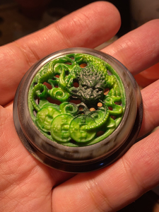 扭角口盖 鹿角呛色蒙心 做工精细制作难度大子口45 外经50