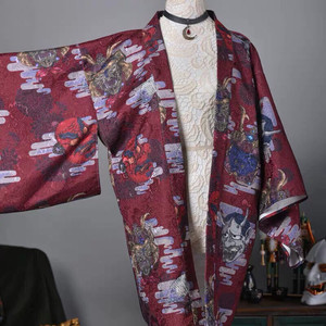 zjstory 无相 大正风男款羽织m码,红色,九成新xd价