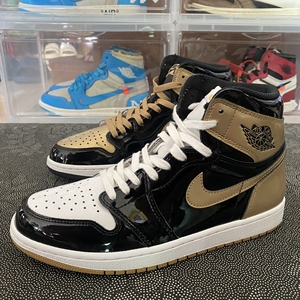 aj1 黑白金脚趾 鸳鸯款 43码原盒 下第一次 几乎无磨损