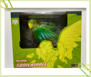 52toys猛兽匣 限定版音速波纹绿鹦鹉机甲玩具变形