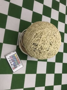 木架藤球卧室小夜灯  usb插电式 遥控调光调色
