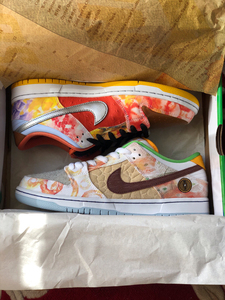 dunk食神北京豆汁焦圈43码,官网专属特殊鞋盒,全新原盒