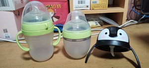 两个可么多么奶瓶，送吸管企鹅杯盖