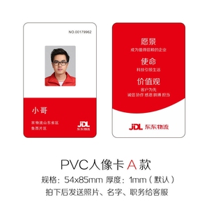 京东人像卡工牌订制,挂绳卡套,全新