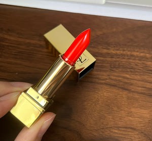 全新套盒拆出 ysl圣罗兰/杨树林方管口红中样13号橘红色