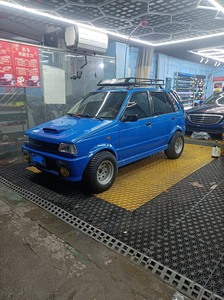 铃木奥拓快乐王子 改装爆龟抛边轮毂,内凹复古铁圈