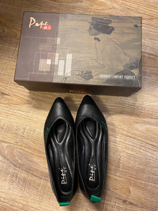 烟斗女鞋,35码,牛皮平底鞋