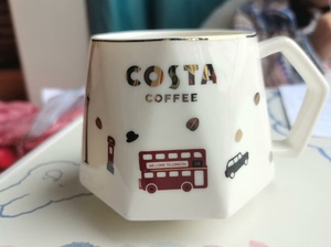 全新闲置Costa咖世家创意陶瓷马克杯咖啡杯，颜值高质量超棒