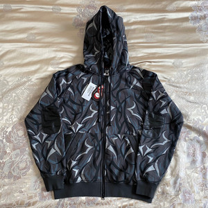 clot 15 s码 香港限定黑荆棘连帽卫衣外套夹克