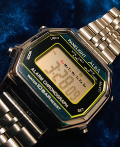 精工alba潜水坦克大方块电子表男款,防水100米可游泳潜水