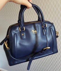 lapalette韩国小马包单肩斜挎包手提包真牛皮女包